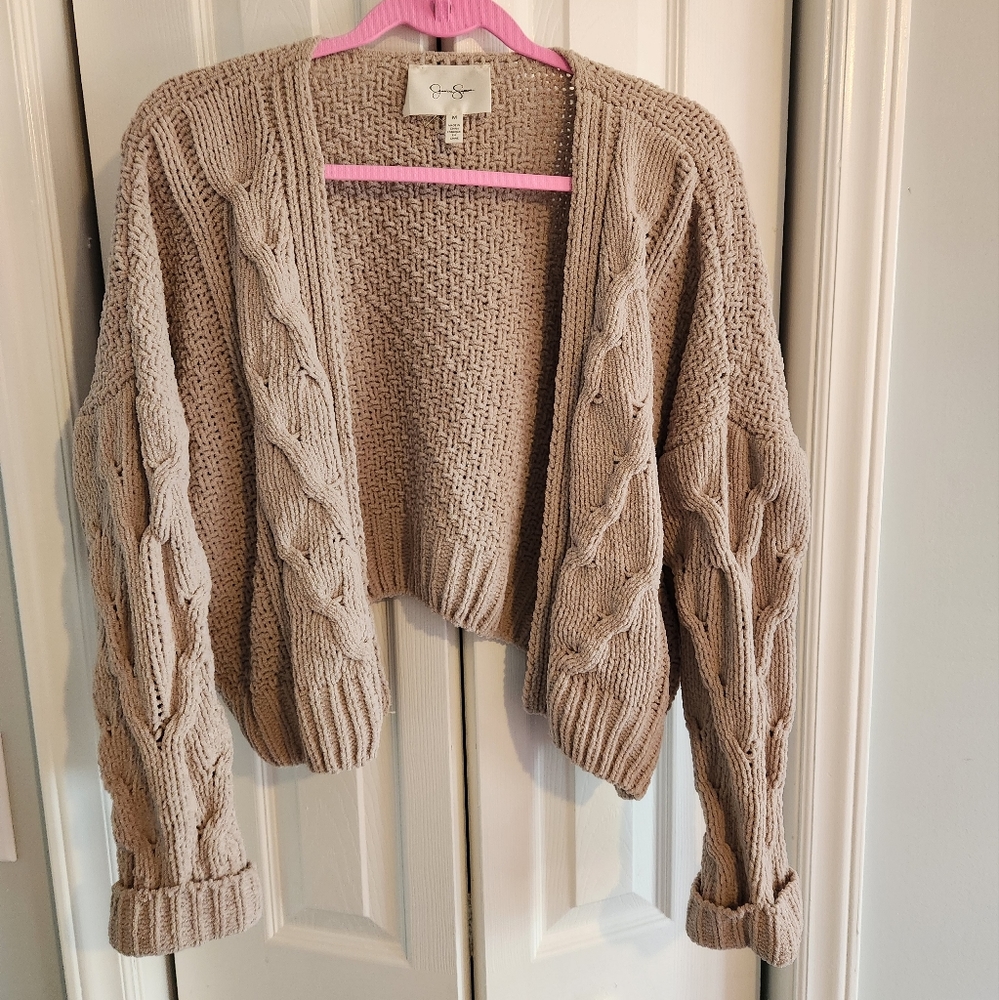 Beige Cropped Cardigan, Jessica Simpson, M